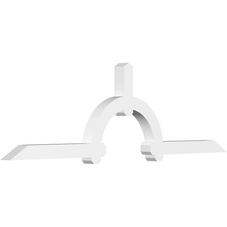 Ekena Millwork Ericson Architectural Grade PVC Gable Bracket, 96"W x 28"H x 4"D x 4"F, 7/12 Pitch GBP096X28X0404ERI00